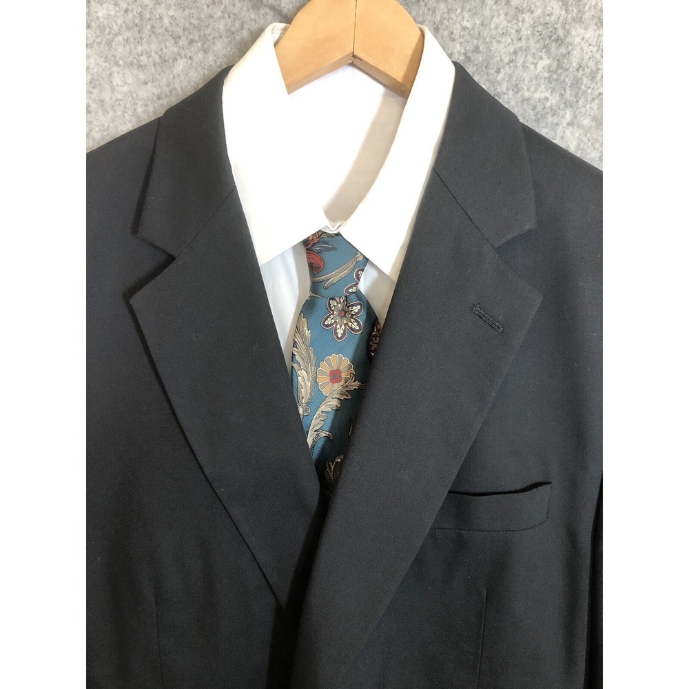 Jos A Bank Signature Blazer Mens‎ 44R Blue Cotton Blend Suit Coat Jacket Classic